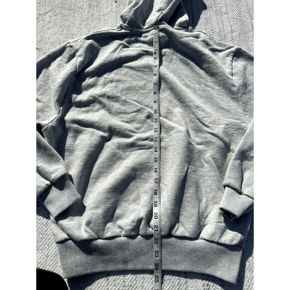 Collusion Mens Small Gray Sweater Hoodie Long Sleeve Drawstring Fleece - Picture 6 of 8